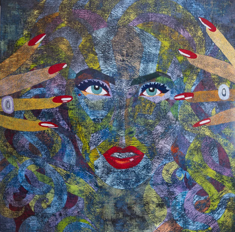 Patrizio Landolfi, “Lady Gaga”, Pop Art series, 180 × 180 cm