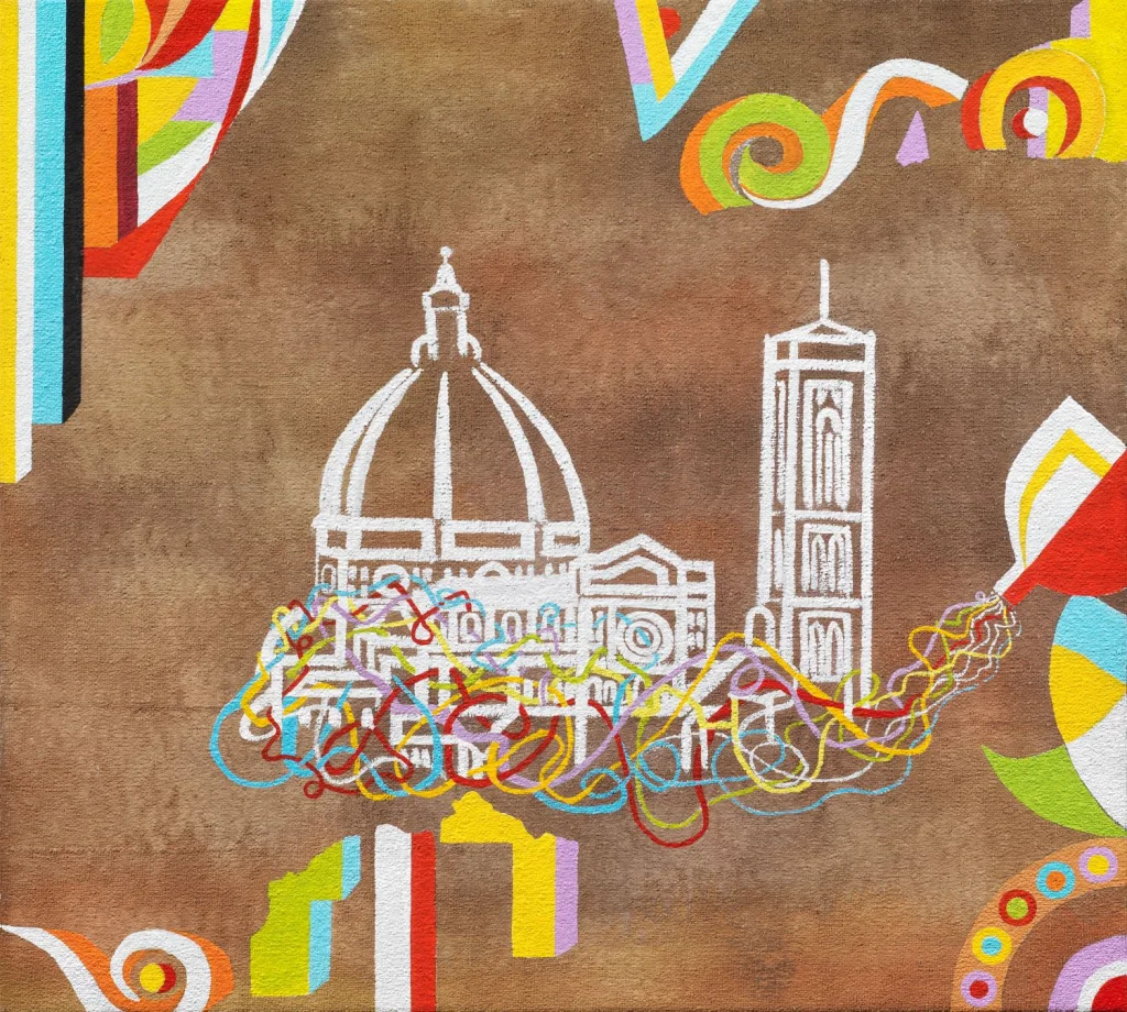 Patrizio Landolfi, «Firenze», serie Paesaggi e città, 90 × 100 cm