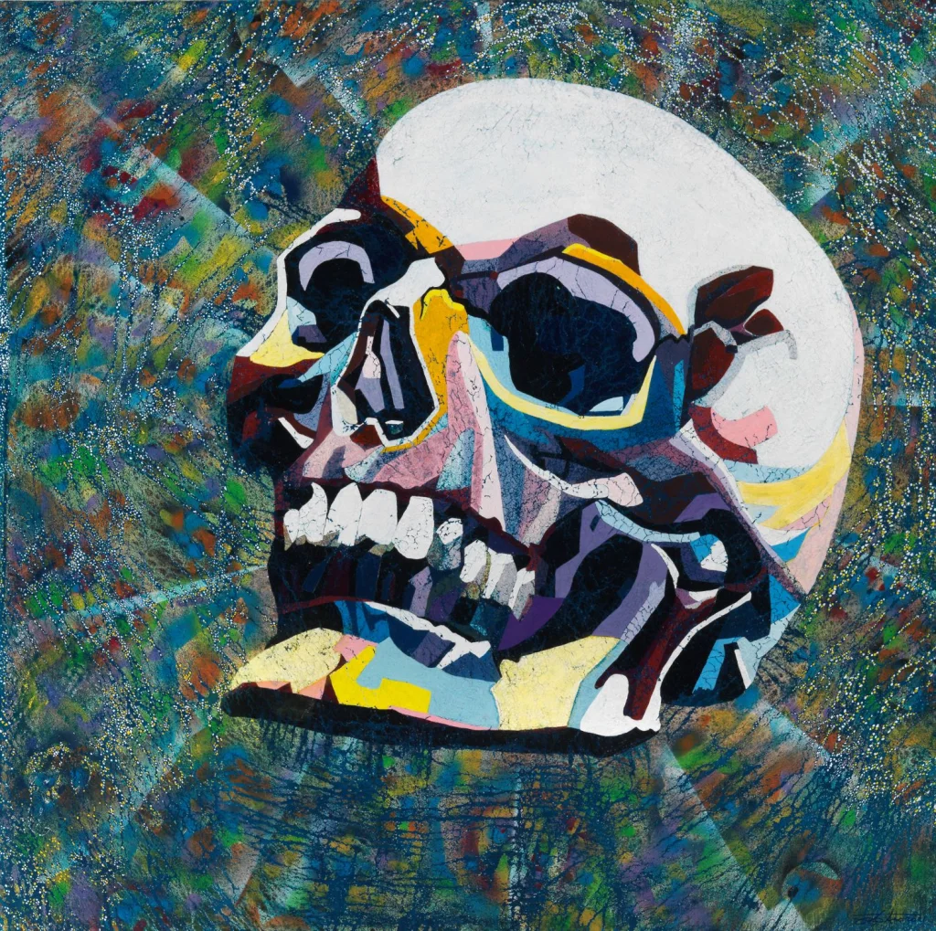 Patrizio Landolfi, “The skull”, Figurative Art series, 120 × 120 cm