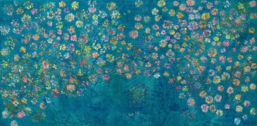 Patrizio Landolfi, “Floreale 1”, Flowers series, 100 × 200 cm