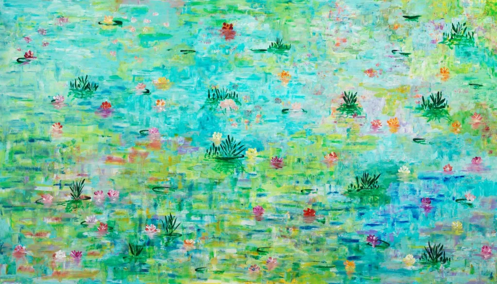 Patrizio Landolfi, «Ninfee 13», serie Paesaggi e città, 70 × 125 cm