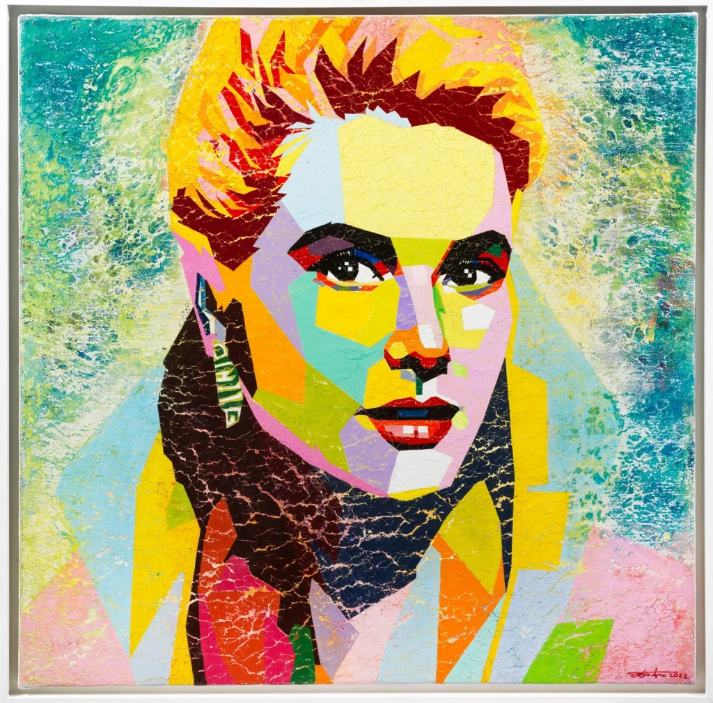 Patrizio Landolfi, “Grace Kelly”, Pop Art series, 90 × 90 cm