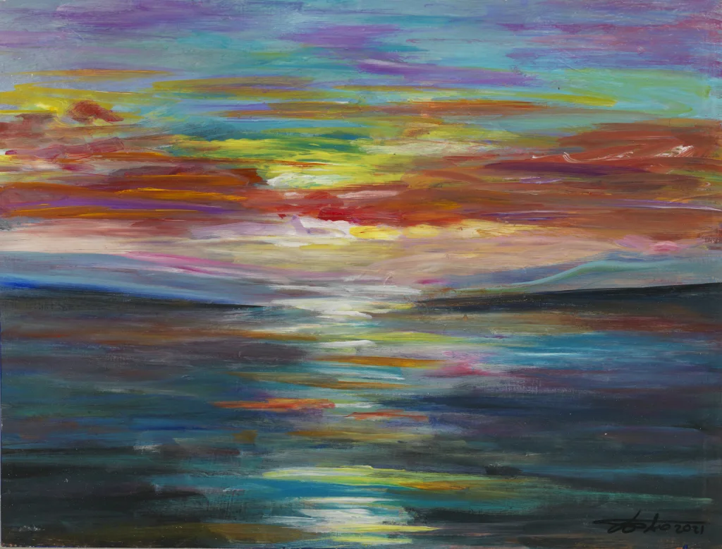 Patrizio Landolfi, «Tramonto», serie Paesaggi e città, 30 × 40 cm