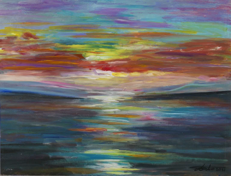 Patrizio Landolfi, «Tramonto», serie Paesaggi e città, 30 × 40 cm