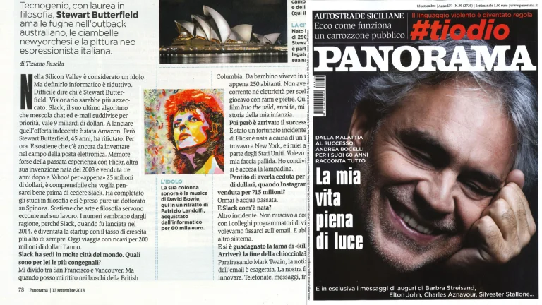 Su Panorama. «Il mio mondo fuori da internet», Stewart Butterfield