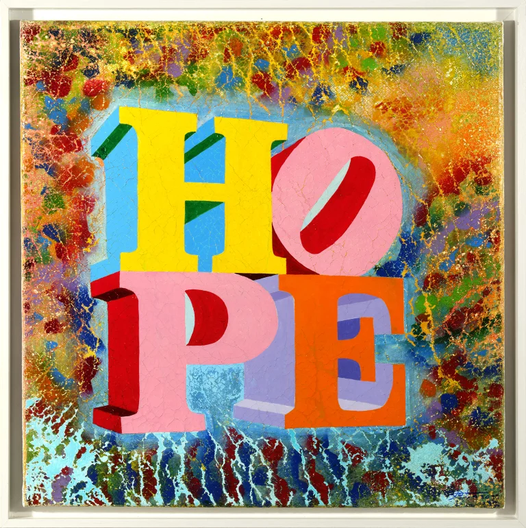 Patrizio Landolfi, «Hope», serie Pop Art, 60 × 60 cm