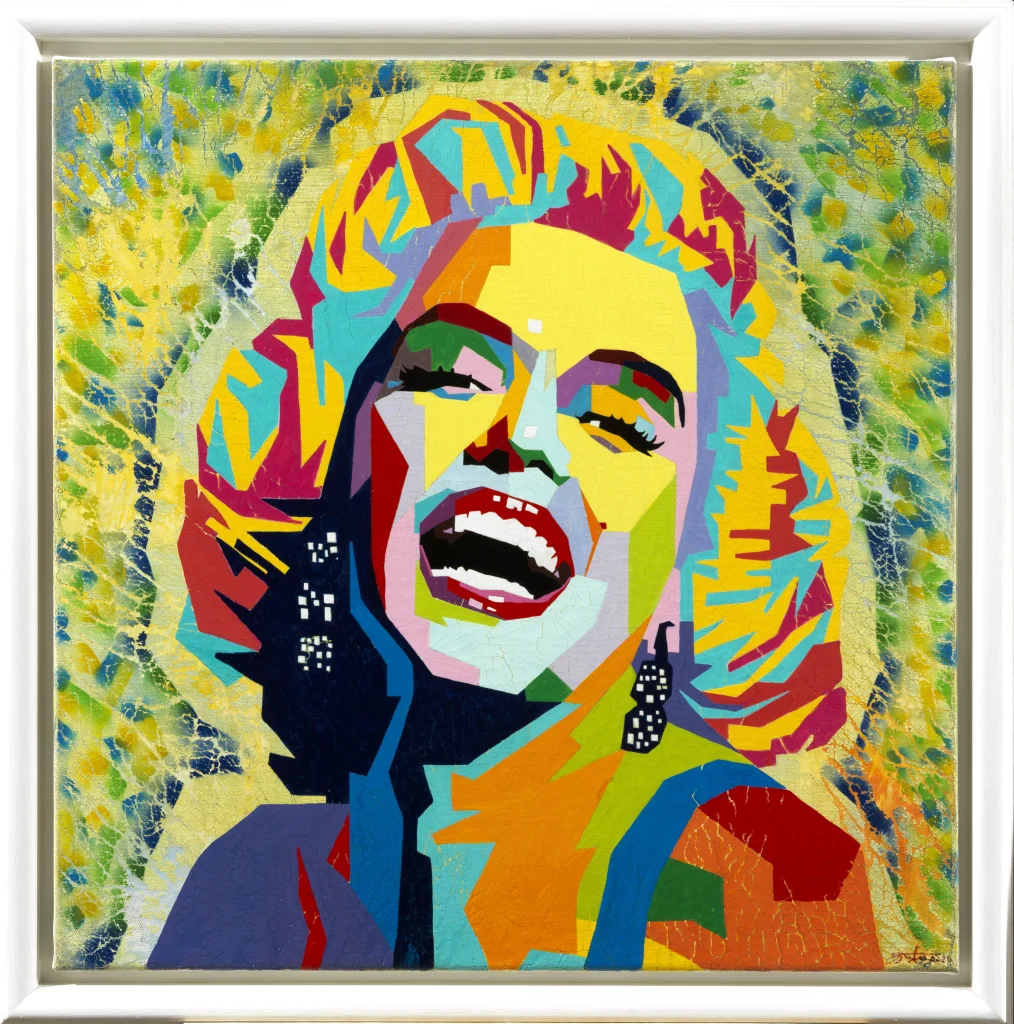 Patrizio Landolfi, «Marilyn 5», serie Pop Art, 80 × 80 cm