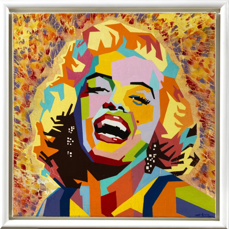 Patrizio Landolfi, «Marilyn 6», serie Pop Art, 80 × 80 cm